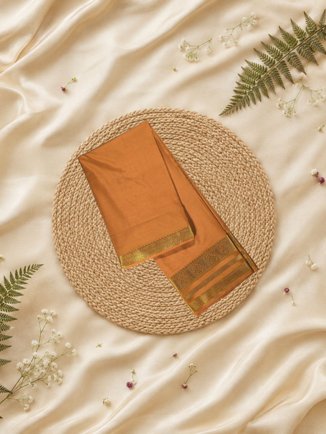 Mysore Silk Saree With Gold Yellow