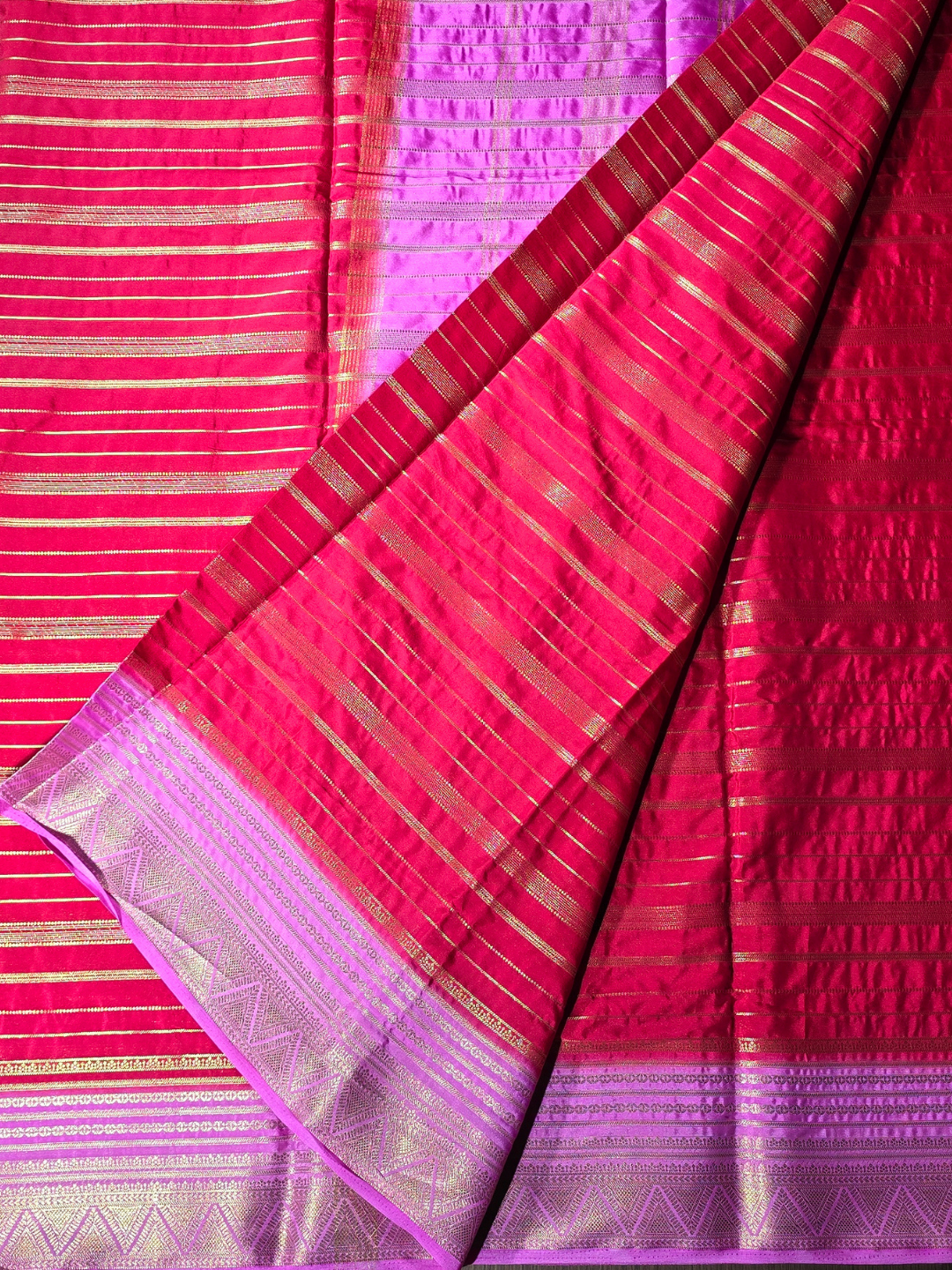 Classic Mysore Silk Saree  |  Coral Pink