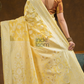 Chanderi Cotton Ethnic Motifs Saree | Pale Yellow