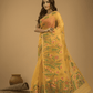 Jamdani Saree With Mustard Yellow - 04 - indeloom