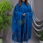 Navy Blue 120 Count Cotton Jamdani 2-Piece Set Kurti & Dupatta (UNSTITCHED) - 143