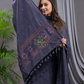 Stone Blue 120 Count Cotton Jamdani 2-Piece Set Kurti & Dupatta (UNSTITCHED) - 144