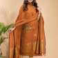 Burnt Orange Organic Linen 2-Piece Set Kurti & Dupatta (UNSTITCHED) - 045