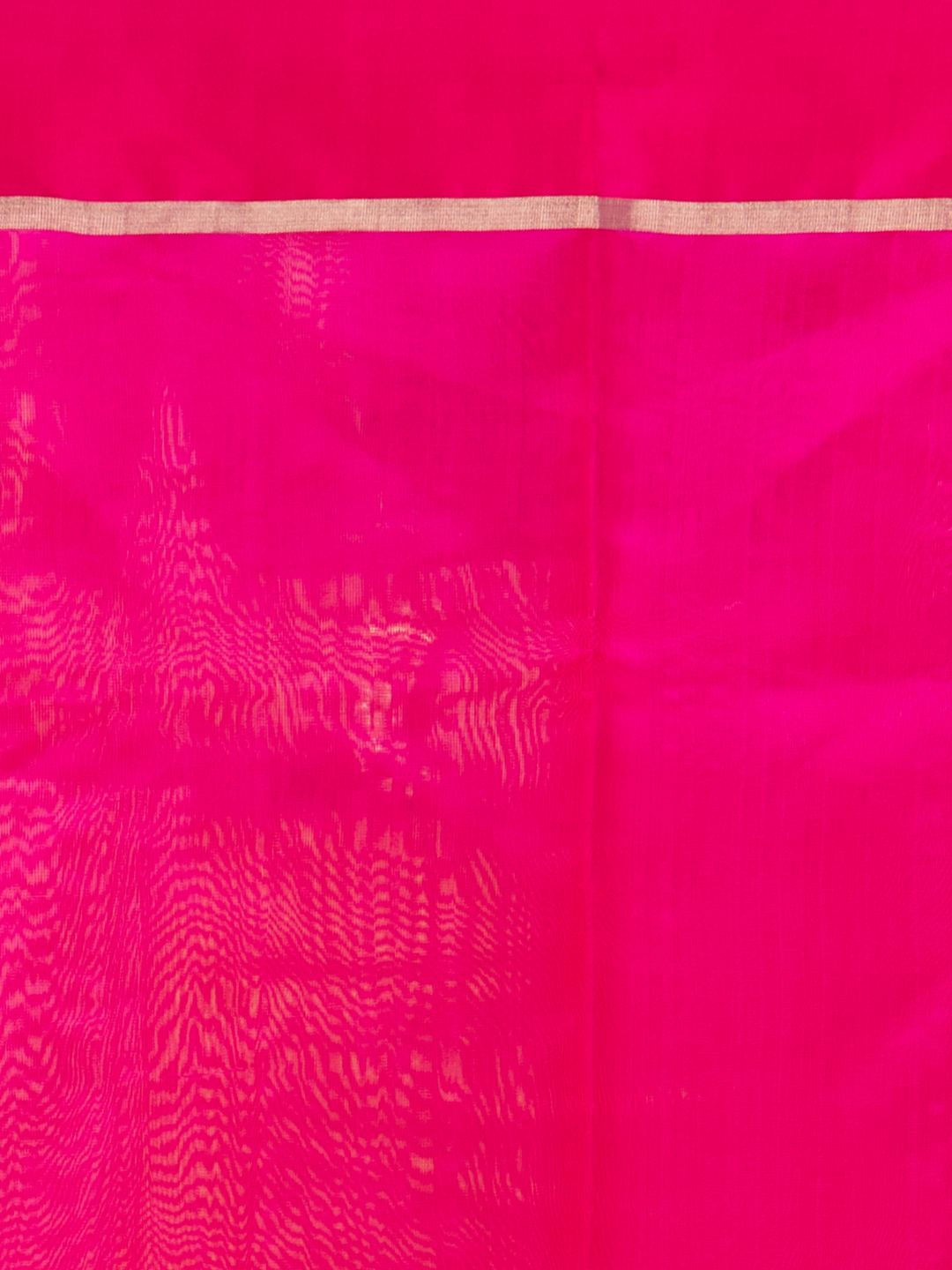 Handwoven Chanderi Silk Saree | Fuchsia Pink