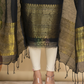 Dark Black Muslin Linen 2-Piece Set Kurti & Dupatta (UNSTITCHED) - 865