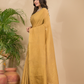 Tissue Linen Handloom Saree With Dijon Yellow - 022