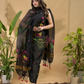 Dark Black Jamdani 2-Piece Set Kurti & Dupatta (UNSTITCHED) -794