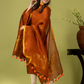 Handwoven Jamdani Linen Unstitched 2-piece Kurti | Burnt Orange