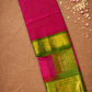Handloom Korvai Silk Cotton Saree  |  Magenta Pink