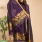Grape Purple Cotton Linen 2-Piece Set Kurti & Dupatta (UNSTITCHED) - 005