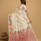 Beige Brown Matka Silk Jamdani Saree - 047 - indeloom