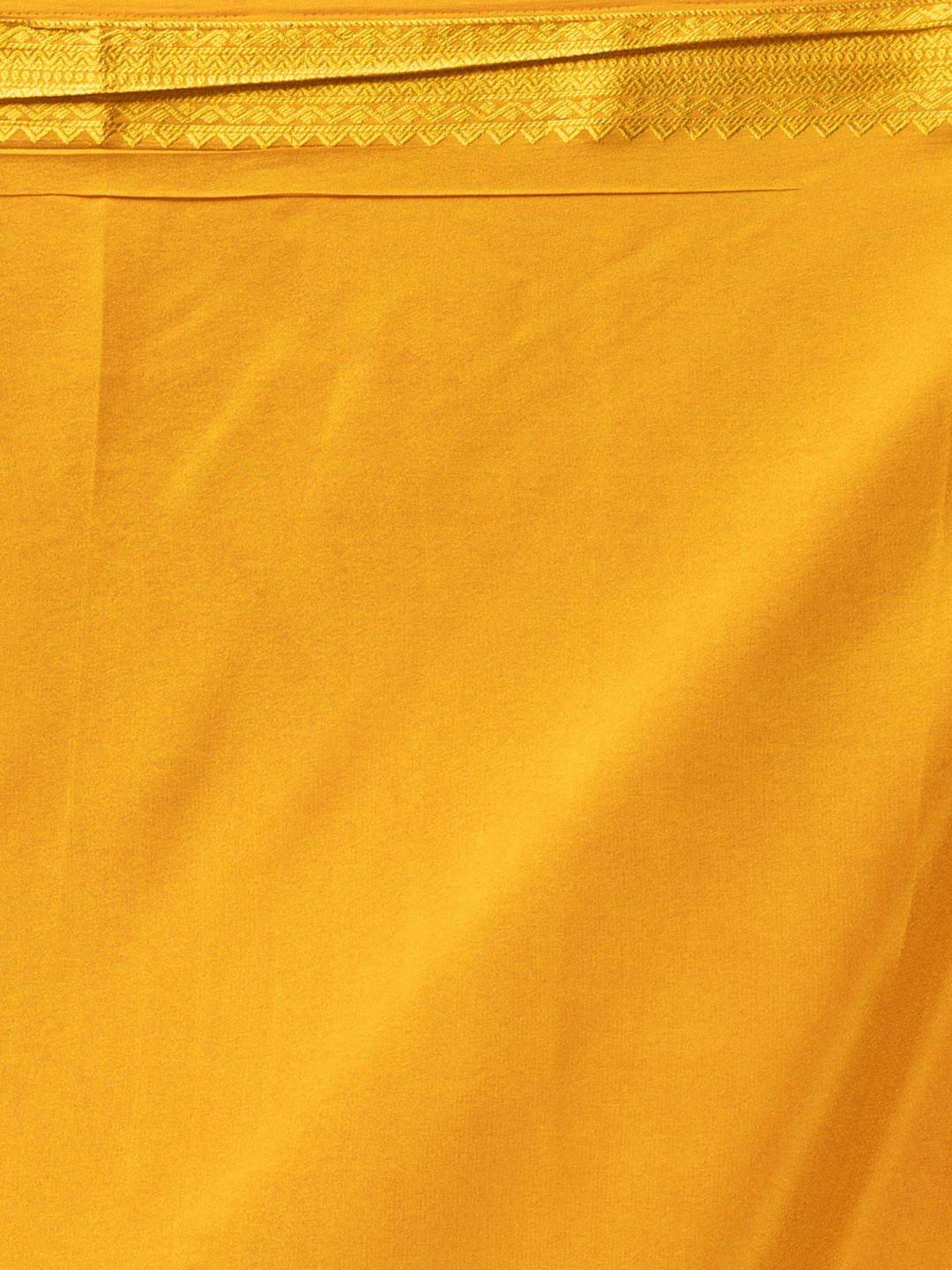 Classic Mysore Semi Silk Saree | Mustard Gold