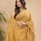 Tissue Linen Handloom Saree With Dijon Yellow - 022