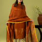 Handwoven Jamdani Linen Unstitched 2-piece Kurti | Burnt Orange
