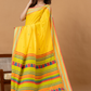 Pure Handloom Cotton Saree | Bright Yellow