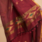 Deep Maroon Tissue Linen 2-Piece Set Kurti & Dupatta (UNSTITCHED) - 047