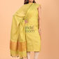 Neon Yellow Tissue Linen Jamdani 2-Piece Set Kurti & Dupatta (UNSTITCHED) - 055