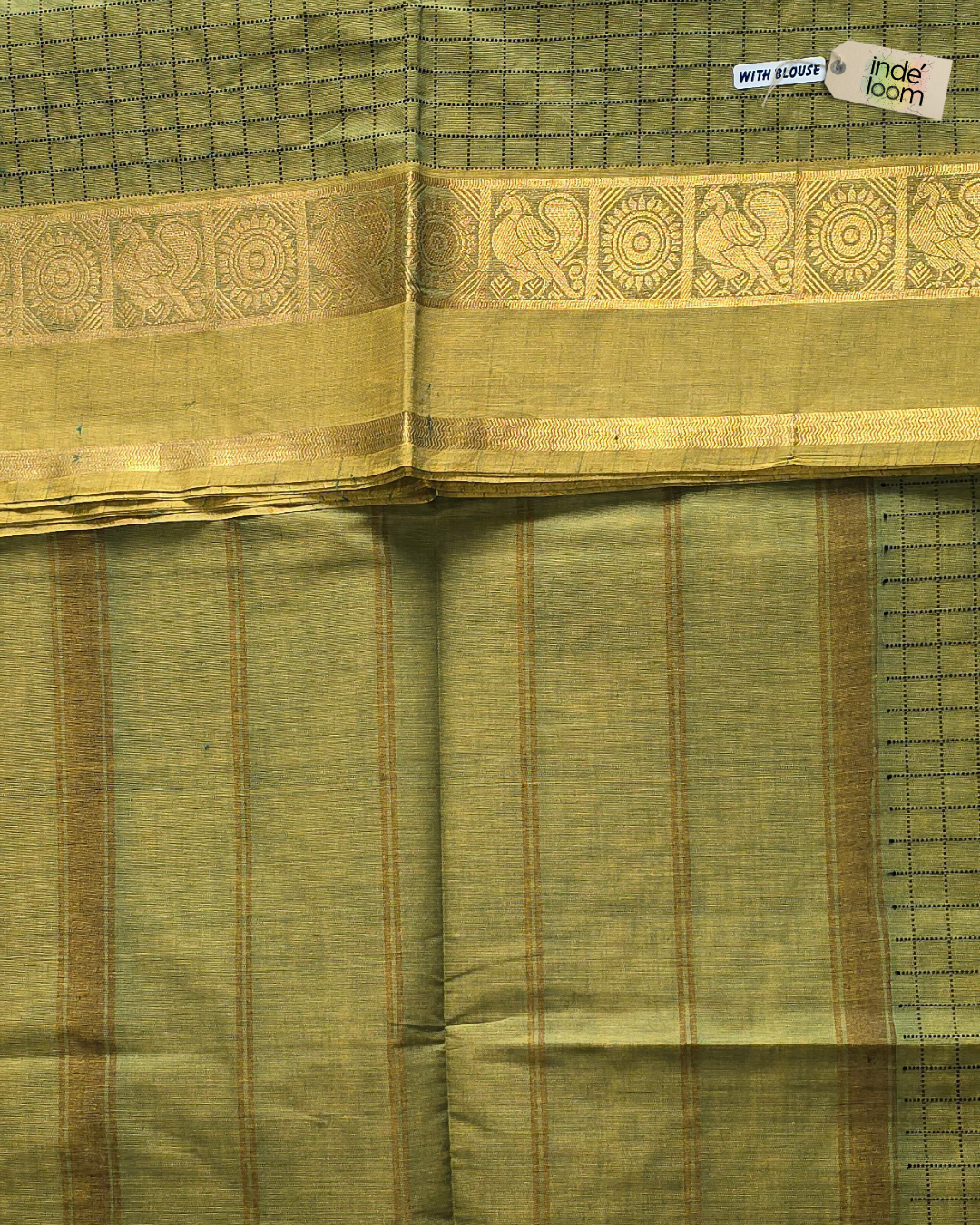 Kanchi Cotton|Leaf Green & Leaf Yellow