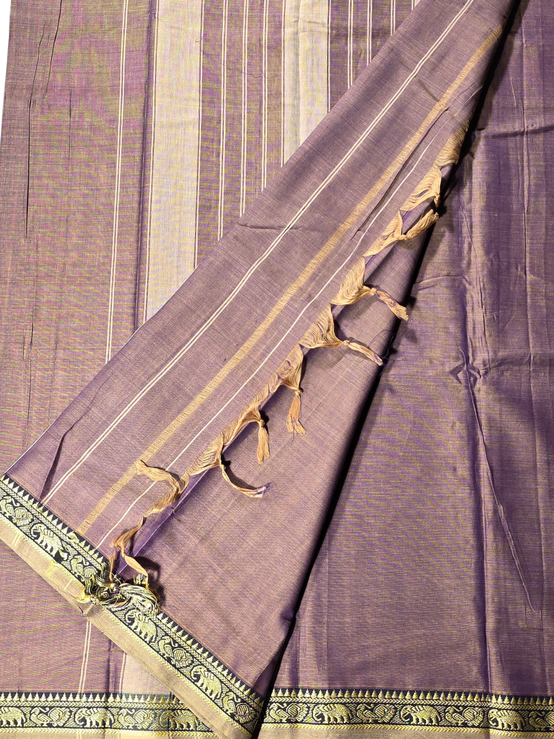 Narayanpet Cotton Saree - Purple