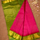 Handloom Korvai Silk Cotton Saree  |  Magenta Pink