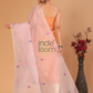 Pure Handloom Muslin Jamdani Dupatta With Light Pink - 009