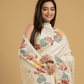 Beige Brown Matka Silk Jamdani Saree - 047 - indeloom