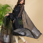 Midnight Black Muslin Linen 2-Piece Set Kurti & Dupatta (UNSTITCHED) - 866