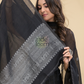 Midnight Black Muslin Linen 2-Piece Set Kurti & Dupatta (UNSTITCHED) - 866