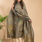 Olive Grey Tissue Linen 2-Piece Set Kurti & Dupatta (UNSTITCHED) - 048