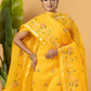 Classic Kota Doria Cotton Unstitched 2-Piece Kurti | Marigold Yellow