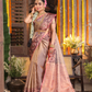 Amraghata  -  Soft mango-green silk with floral zari buttas