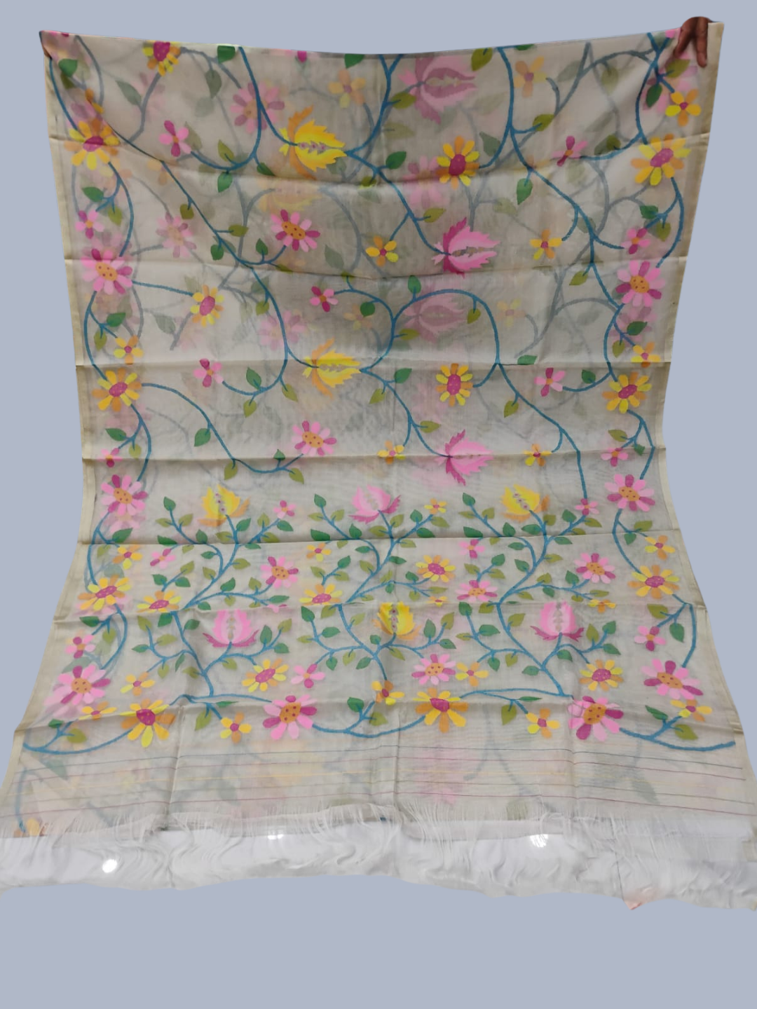 Handwoven Pure Handwoven Pure Muslin Saree  |  Honey Yellow