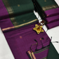 Maheshwari Silk Cotton Saree – Festive Elegance |Wine Purple