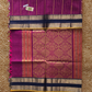 Kanchi Cotton|Magenta & Navy Blue