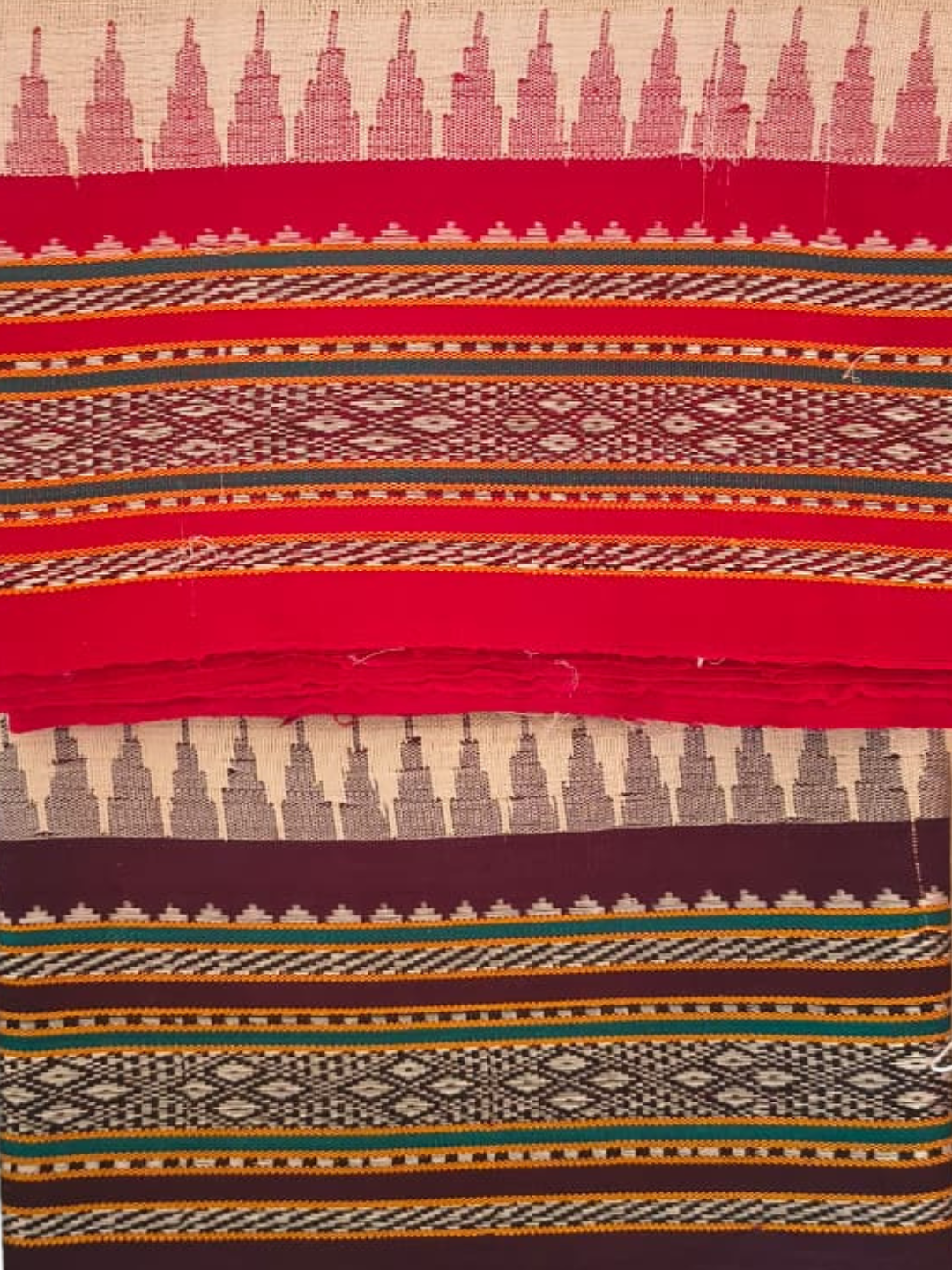 Handwoven Pure Vidarbha Tussar Silk Saree | Red and Purple
