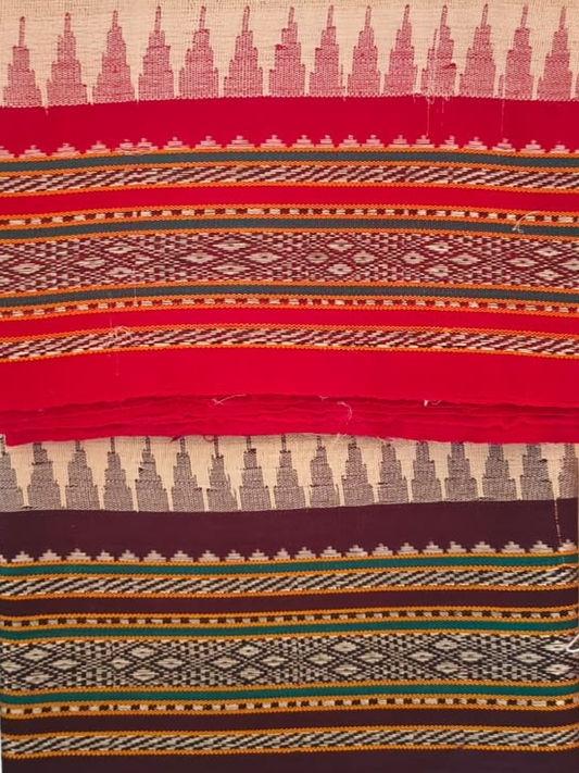 Handwoven Pure Vidarbha Tussar Silk Saree | Red and Purple