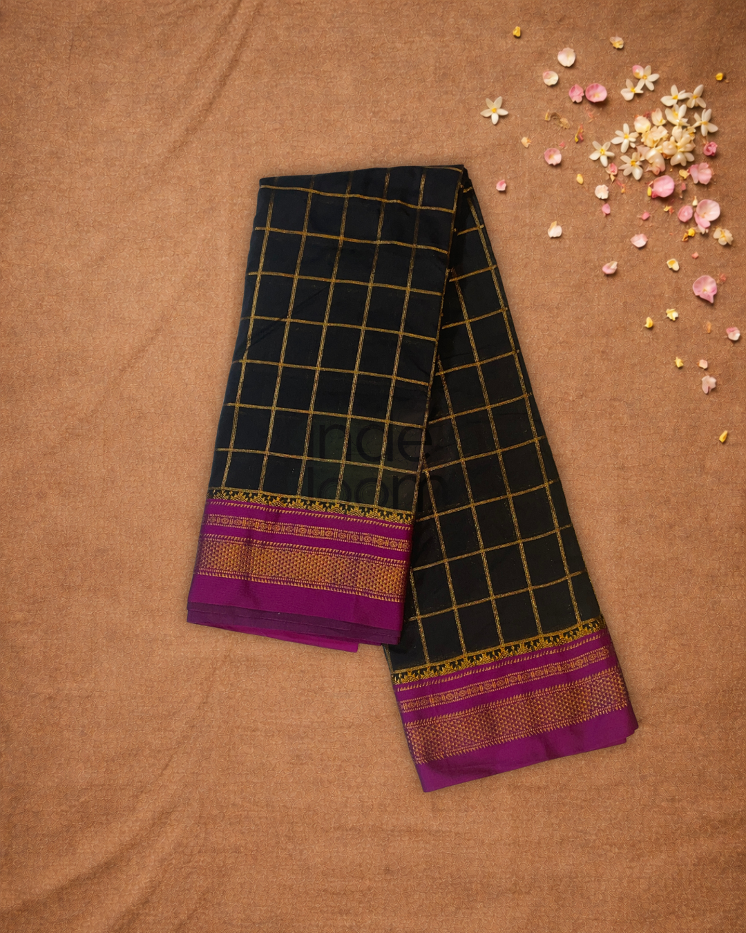 Traditional viscose Saree  |  Navy Blue
