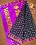 Traditional viscose Saree  |  Navy Blue