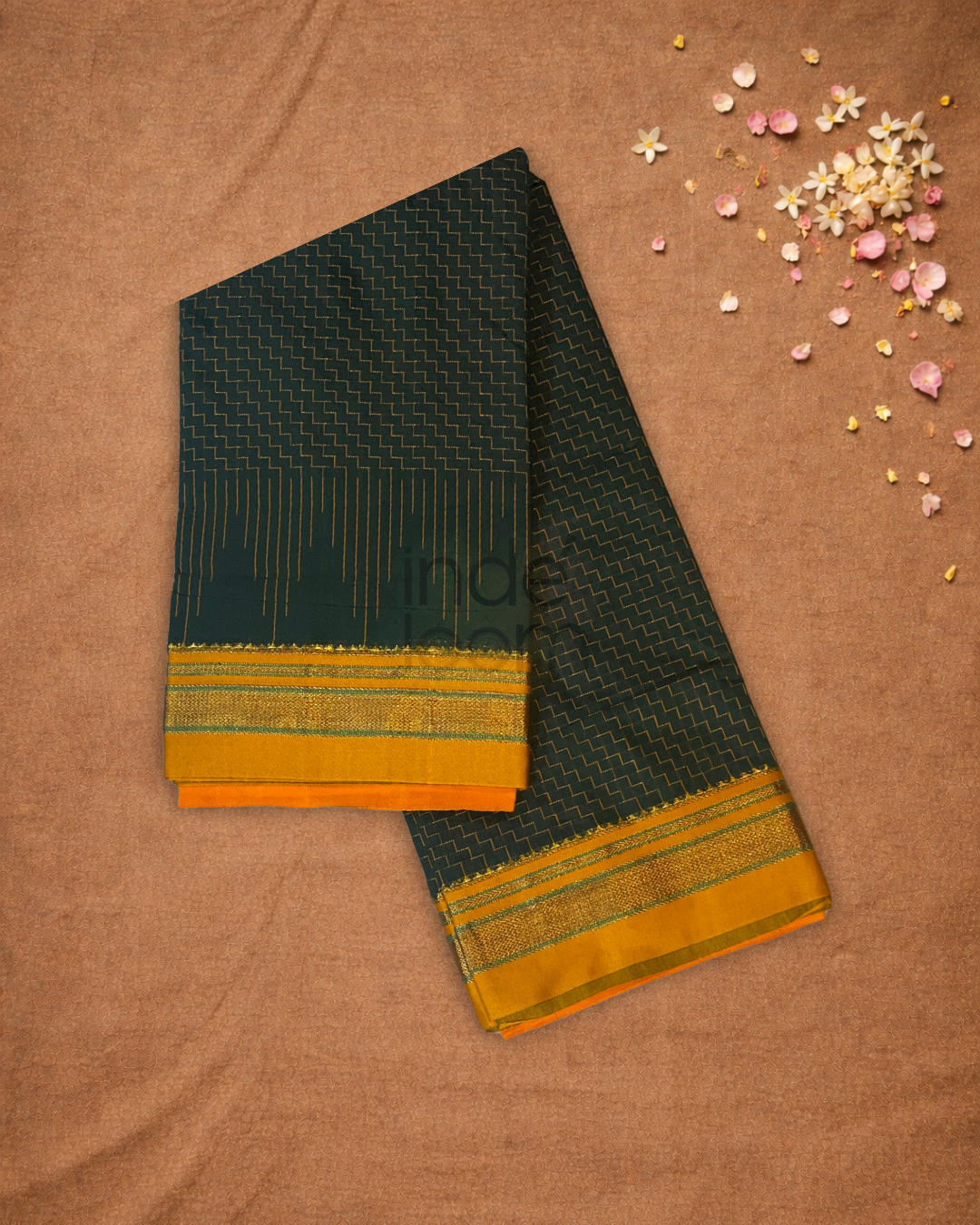 Ilkal Saree in Dark Green