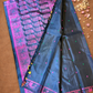 Silk Mark Certified Handloom Kanjivaram Silk Saree  |  Midnight Black
