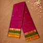 Handloom Kanjivaram Silk Saree  |  Magenta Pink