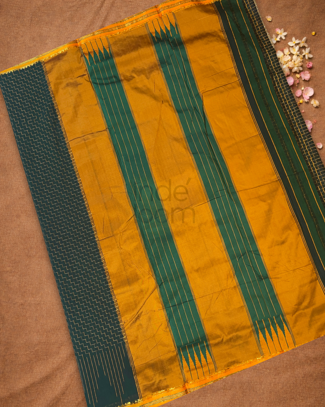 Ilkal Saree in Dark Green