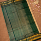 Handloom Korvai Silk Cotton Saree  |  Deep Teal