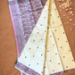 Silk Mark Certifed Handloom Kanjivaram Silk Saree  |  Cream Beige