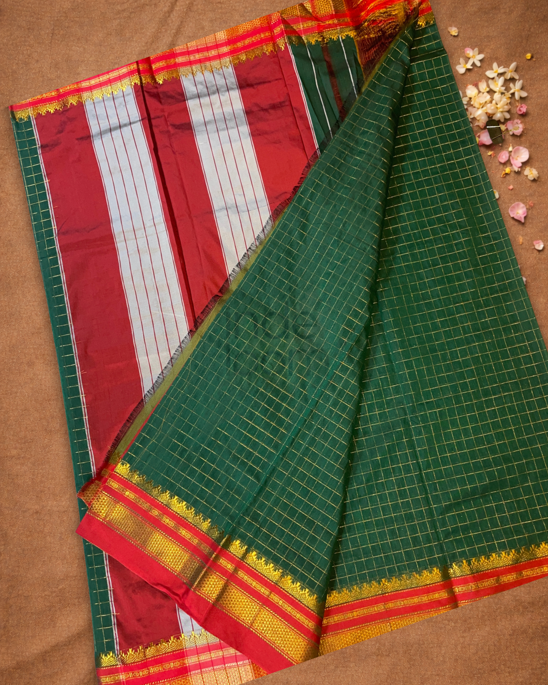 Ilkal Saree in Jade Green