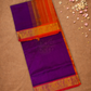 Handloom Korvai Silk Cotton Saree  |  Indigo Purple