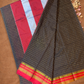 Traditional Ilkal Cotton Silk Viscose Saree  |  Espresso Brown