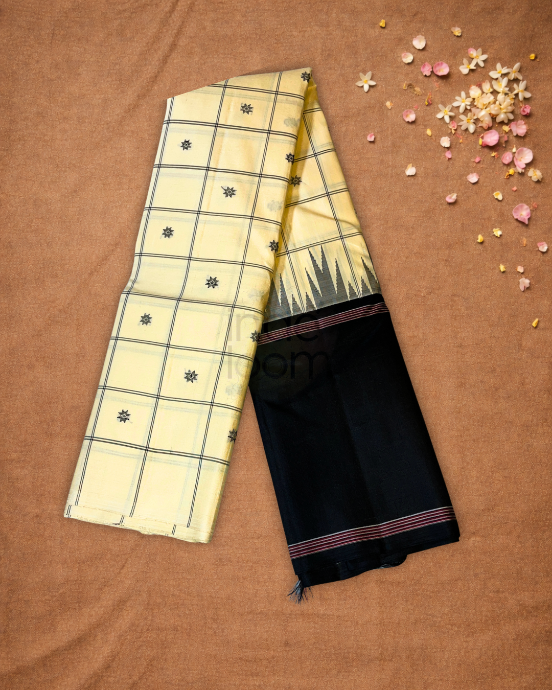 Silk Mark Certified Handloom Kanjivaram Silk Saree  |  Cream Beige