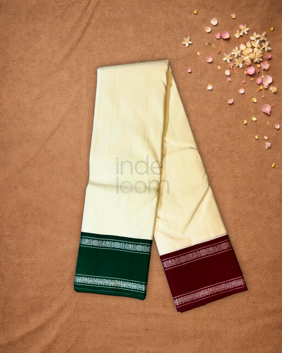 Silk Mark Certified Handloom Kanjivaram Silk Saree  |  Ivory White