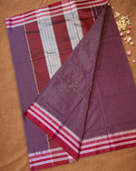 Traditional Ilkal Silk Cotton Saree | Berry Pink